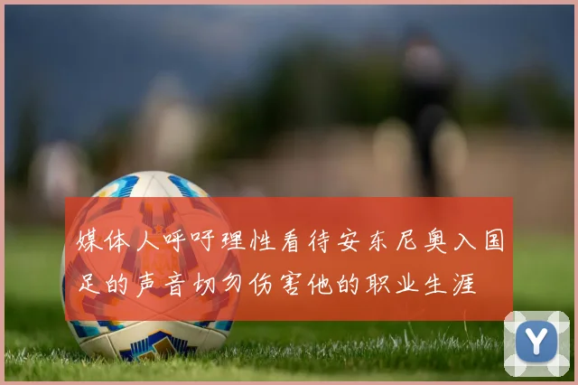 媒体人呼吁理性看待安东尼奥入国足的声音切勿伤害他的职业生涯