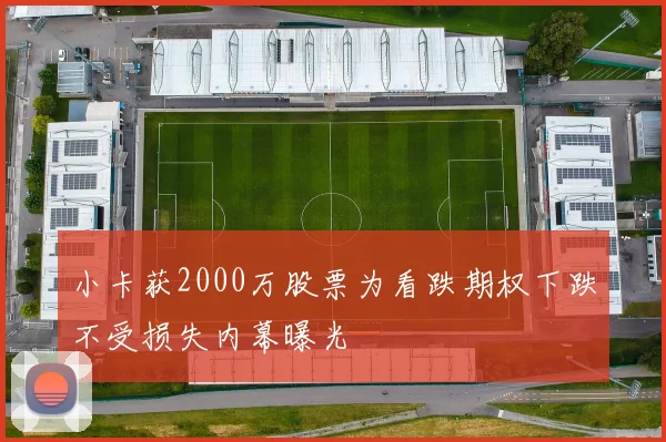 小卡获2000万股票为看跌期权下跌不受损失内幕曝光